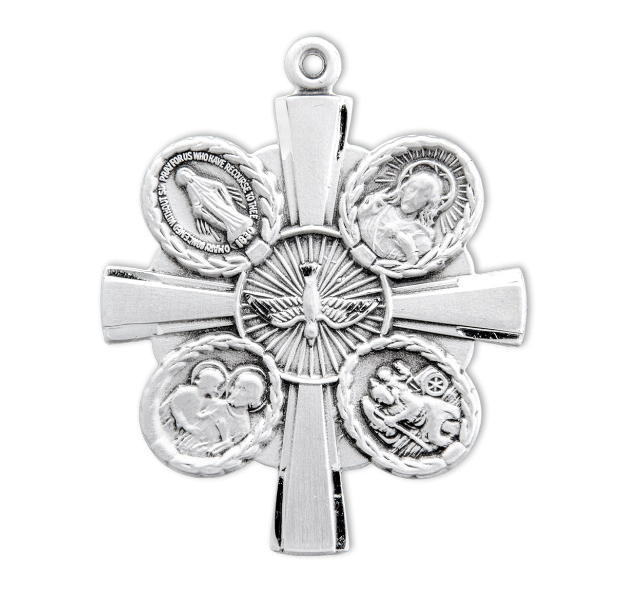 Sterling Silver 4-Way Medal