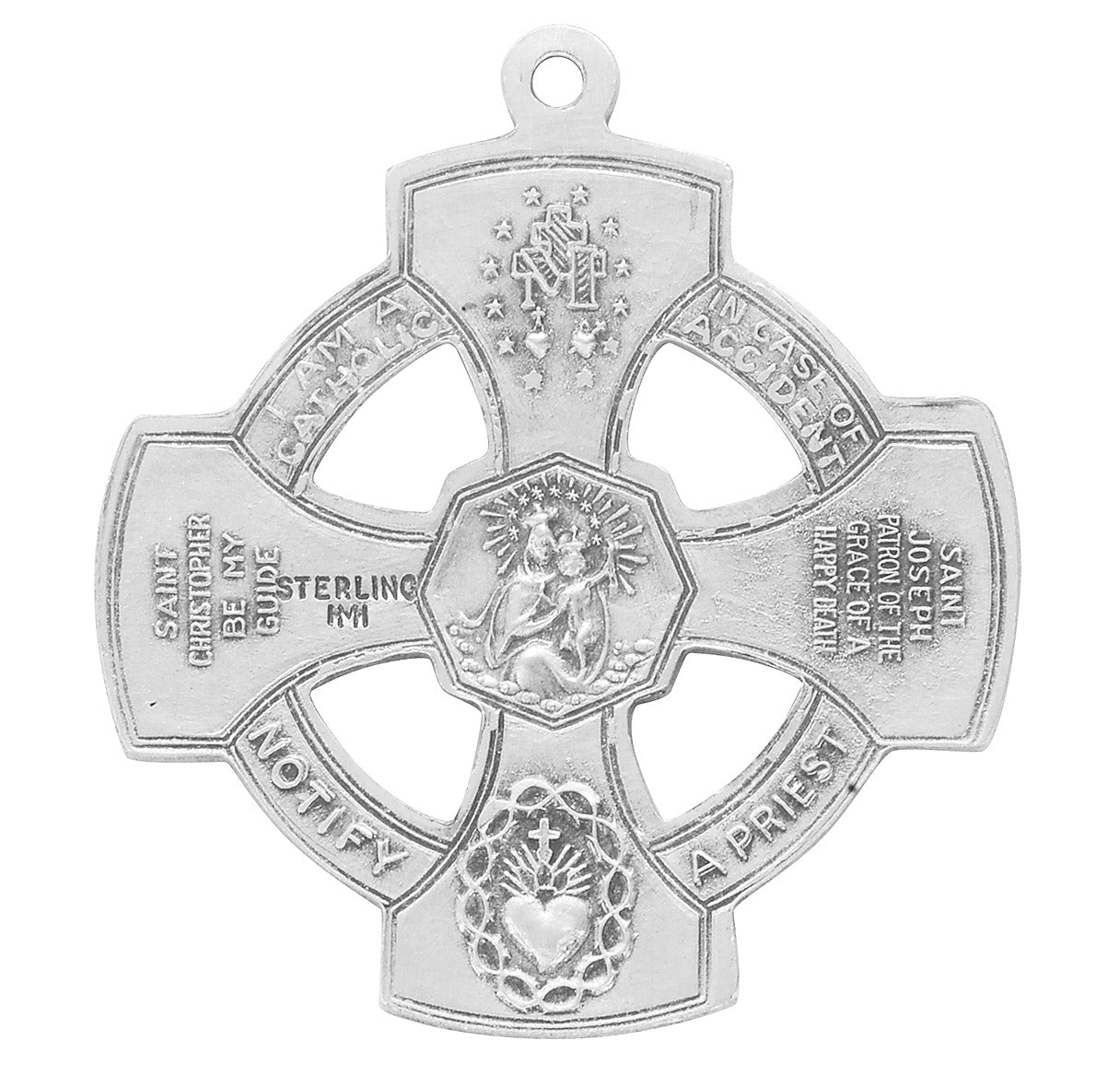 Sterling Silver 5-Way Medal