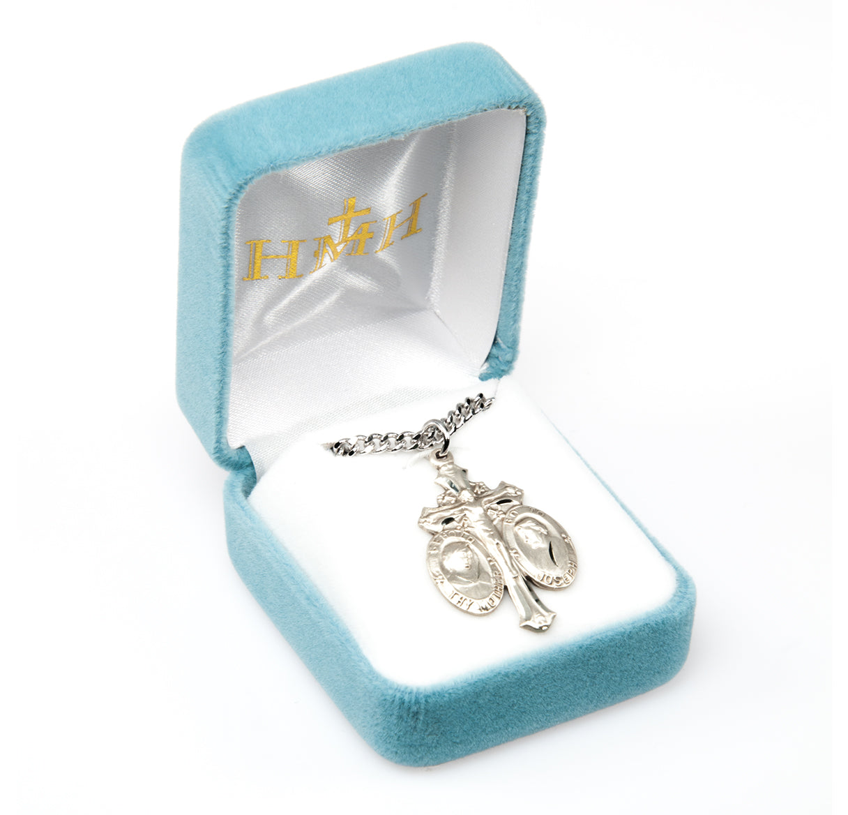 Sterling Silver Jesus-Mary-Joseph Medal