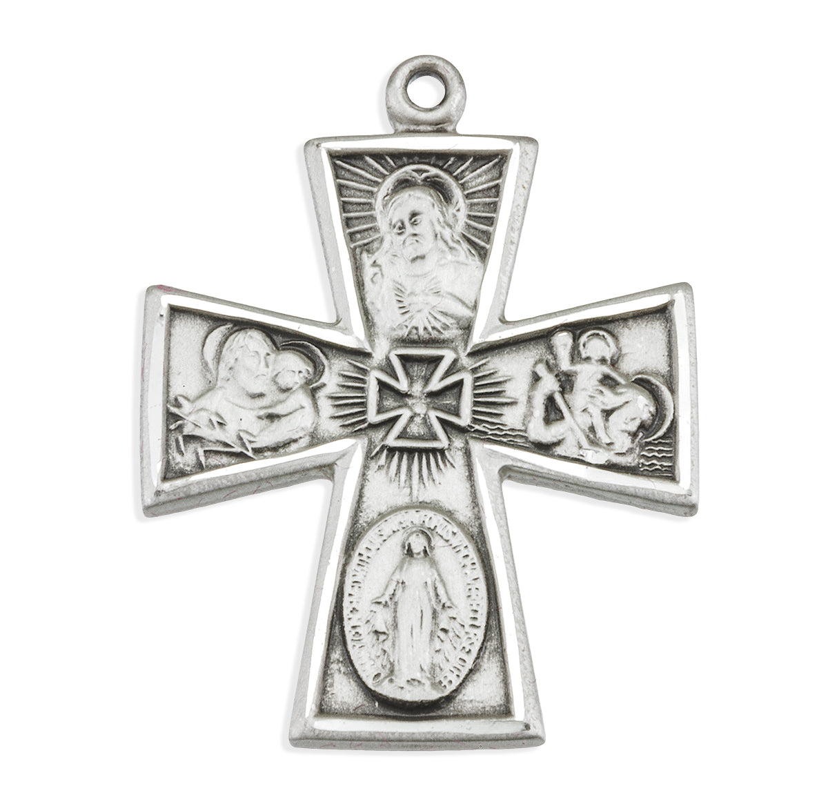 Sterling Silver 4-Way Medal