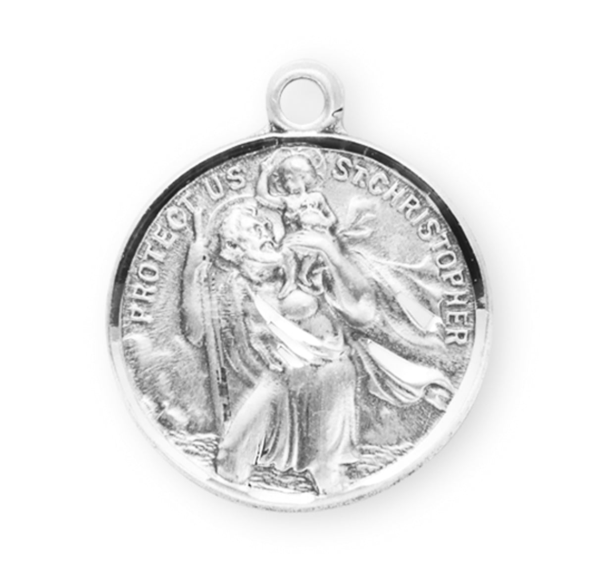 Saint Christopher and Saint Raphael Double Sided Sterling Silver Medal