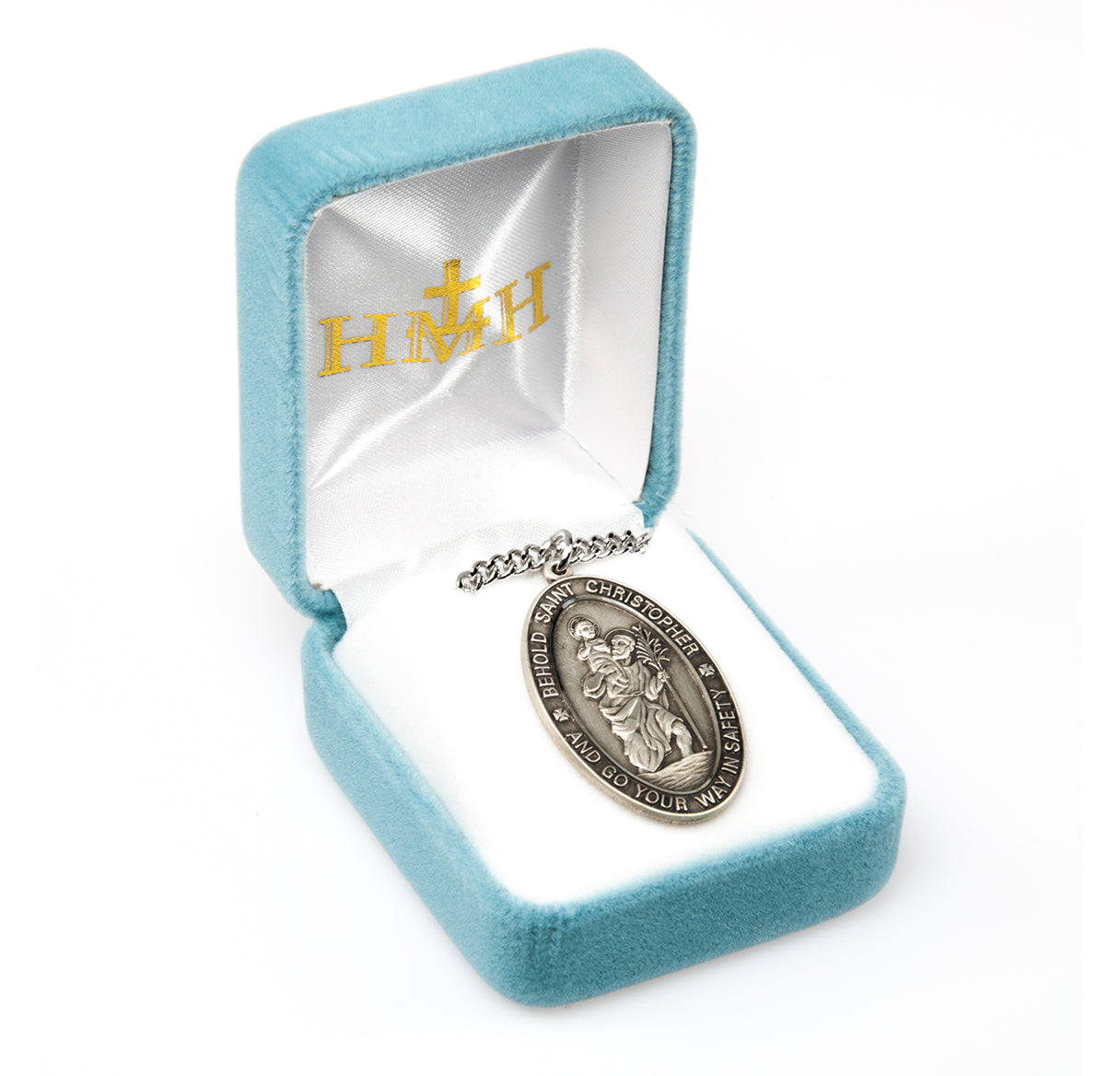 Saint Christopher Oval Sterling Silver Medal