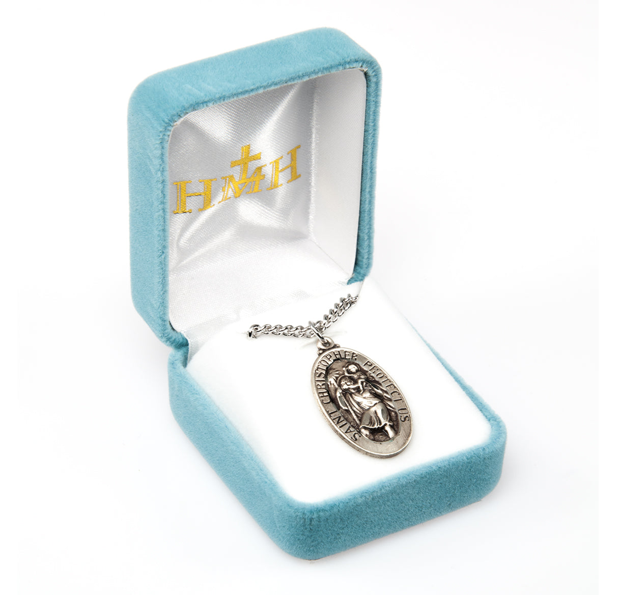 Saint Christopher Oval Sterling Silver Medal