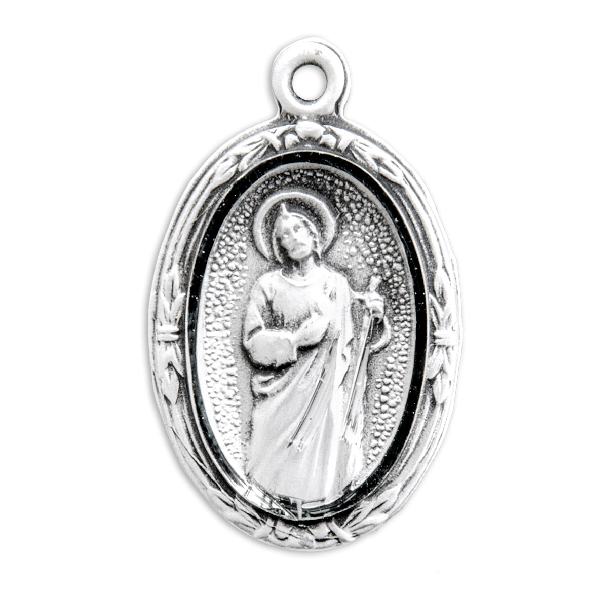 Saint Jude Oval Sterling Silver Medal