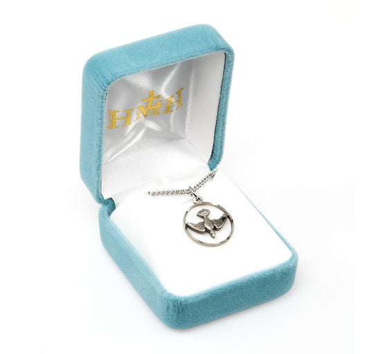 Holy Spirit Round Sterling Silver Medal