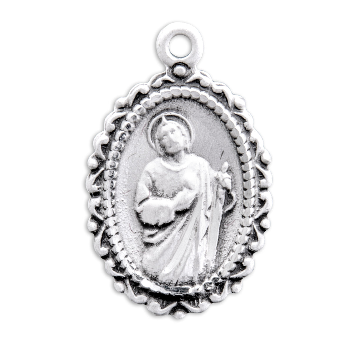 Saint Jude Oval Sterling Silver Medal