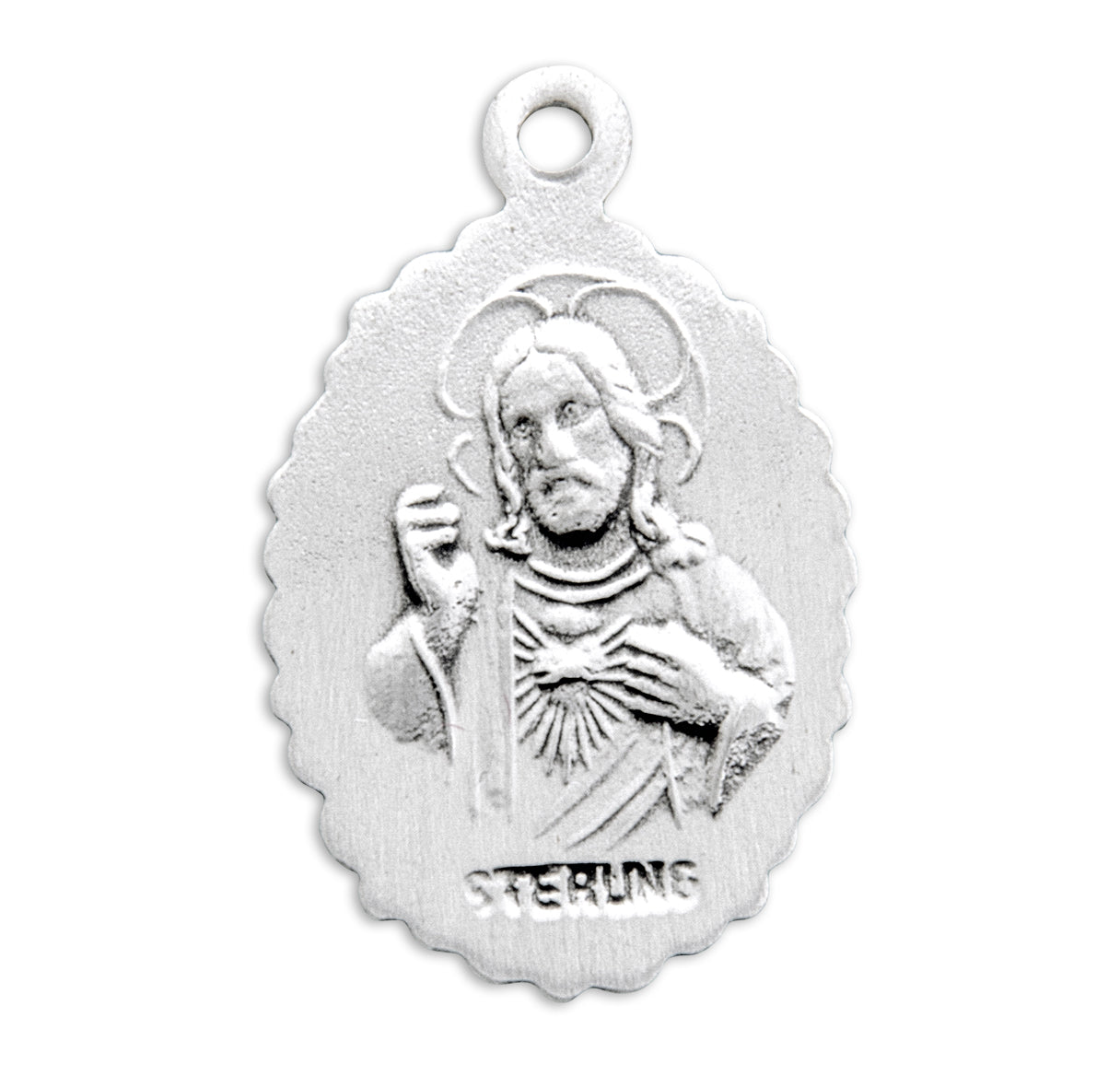 Saint Jude Oval Sterling Silver Medal