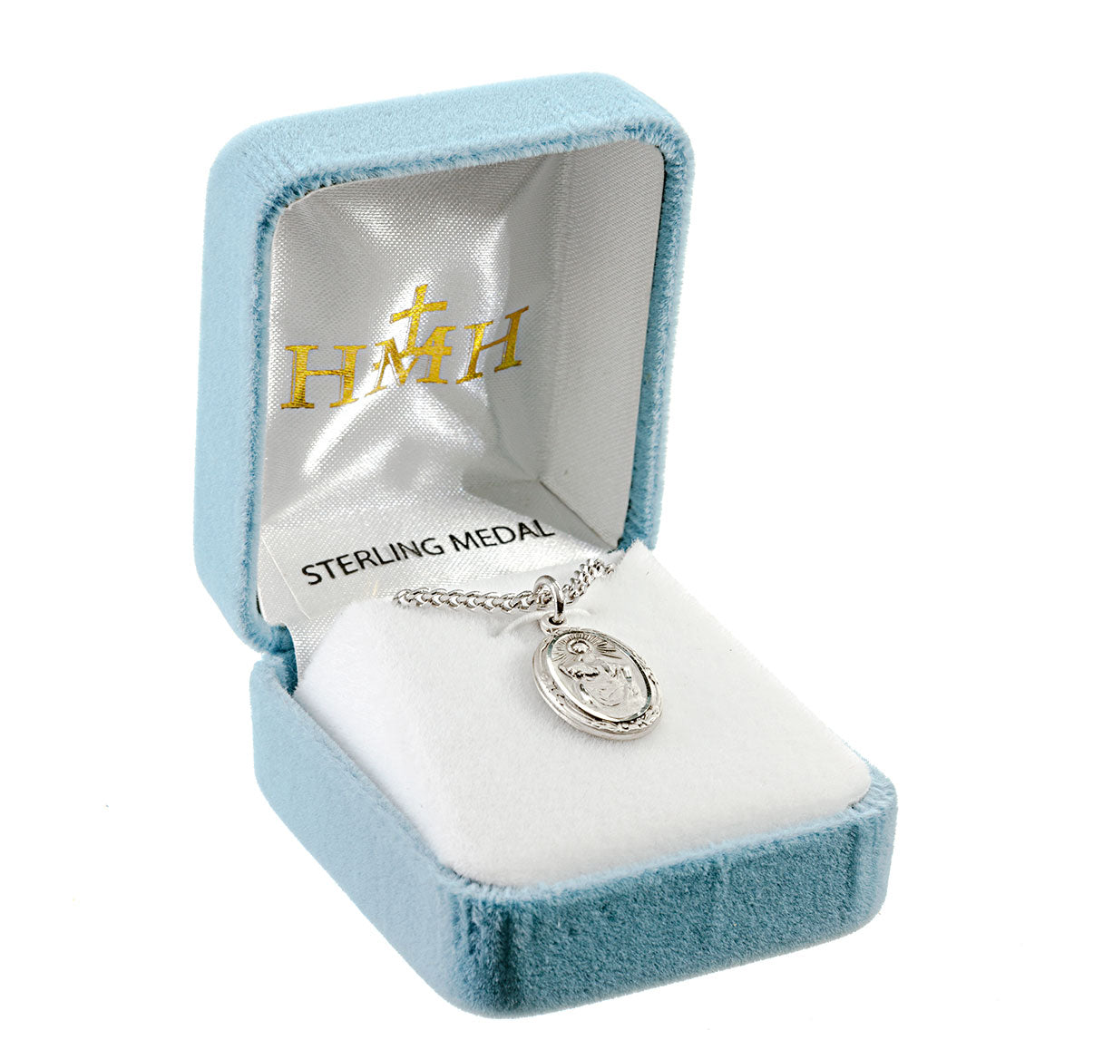 Saint Christopher Oval Sterling Silver Medal