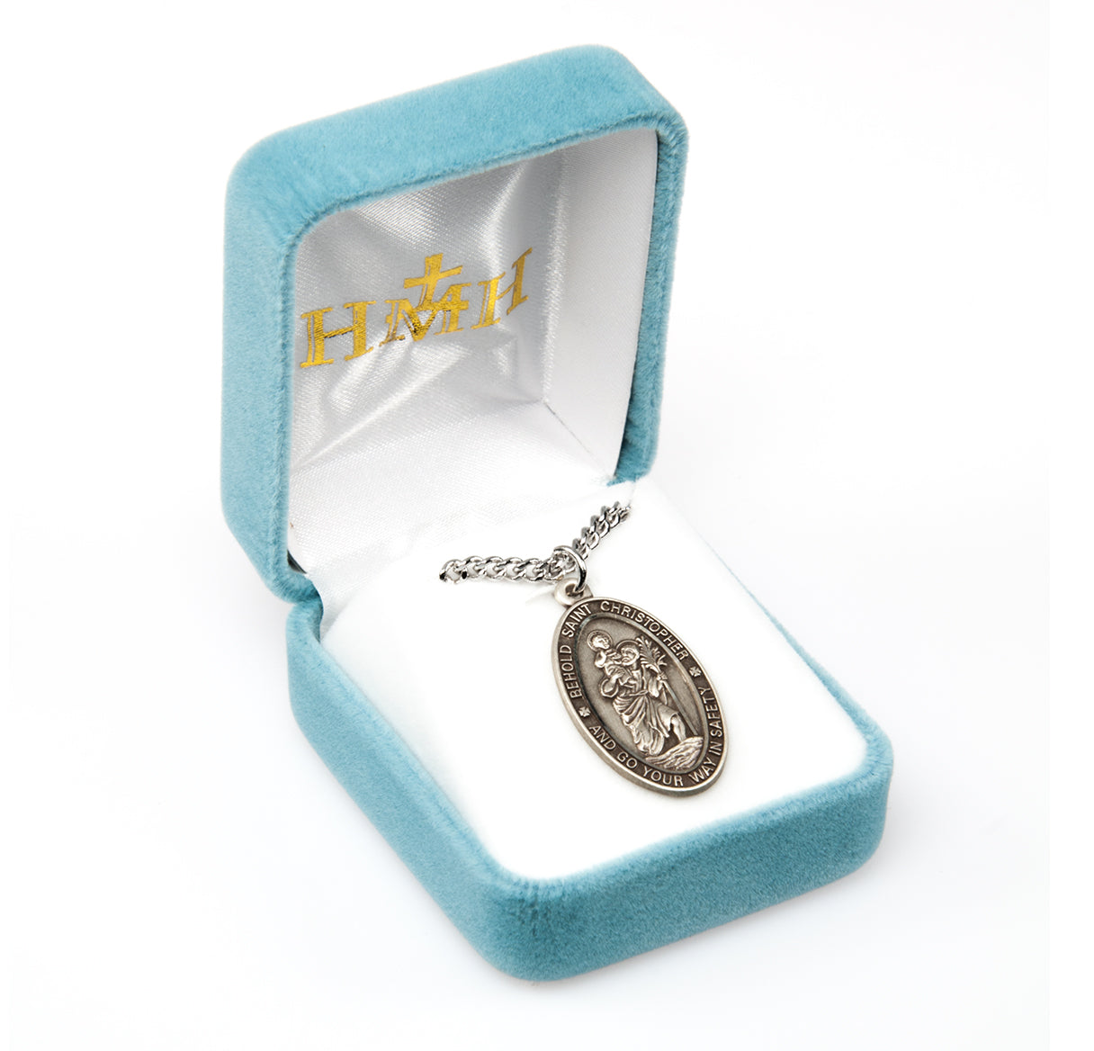 Saint Christopher Oval Sterling Silver Medal