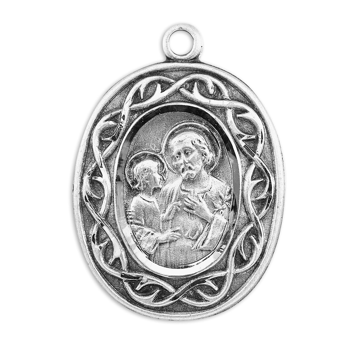 Saint Joseph "Crown of Thorns" Oval Medal