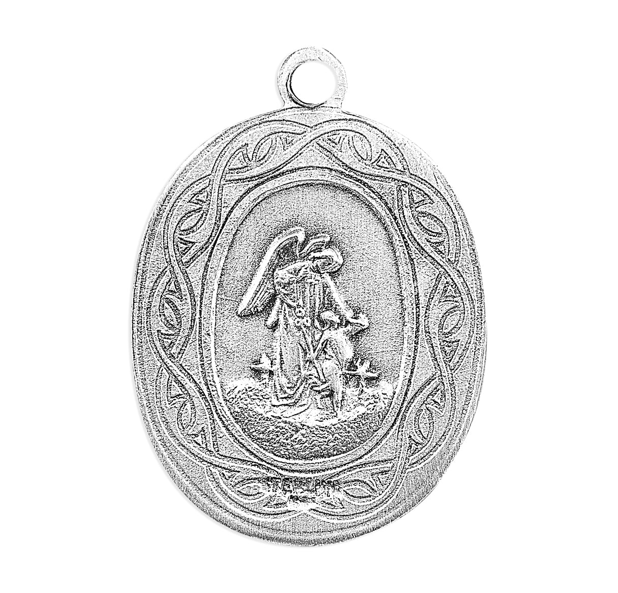 Saint Anthony Oval Sterling Silver "Crown of Thorns" Medal