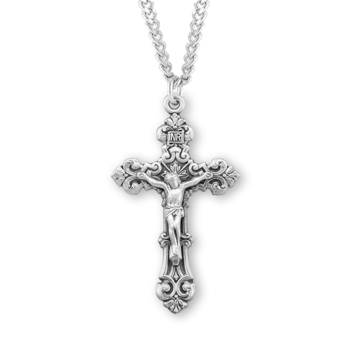 Sterling Silver Fancy Crucifix