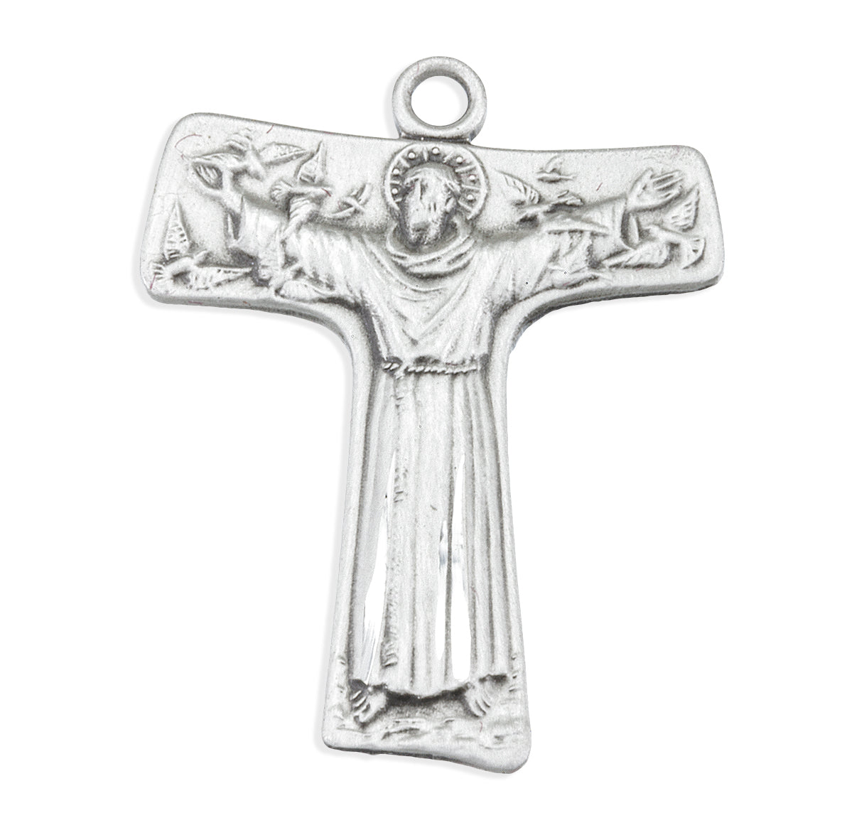 Saint Francis of Assisi "Tau" Sterling Silver Cross Medal