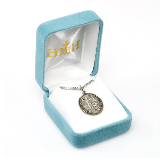 Saint Francis of Assisi Sterling Silver Maltese Cross Medal