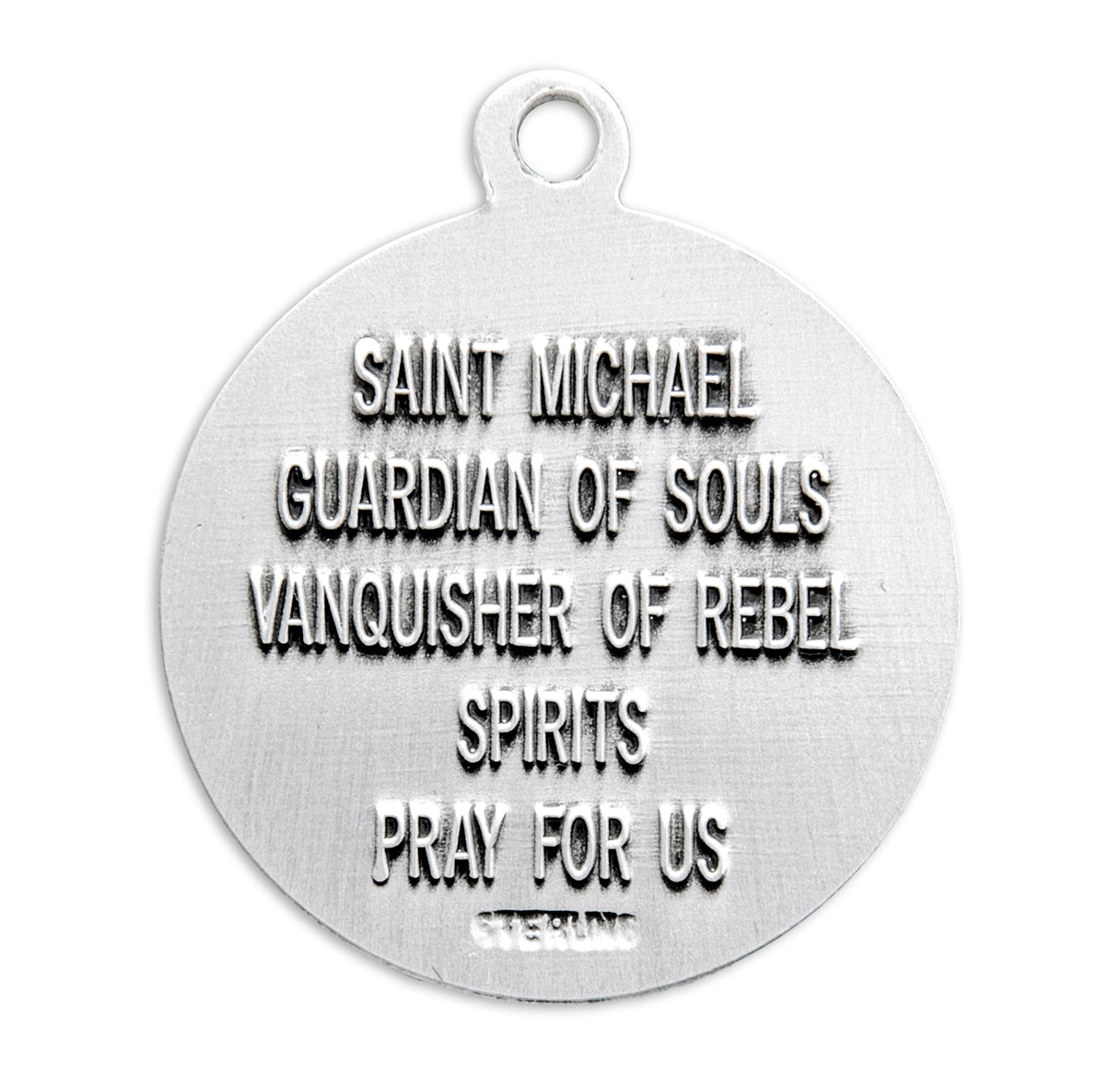 Saint Michael Round Sterling Silver Medal