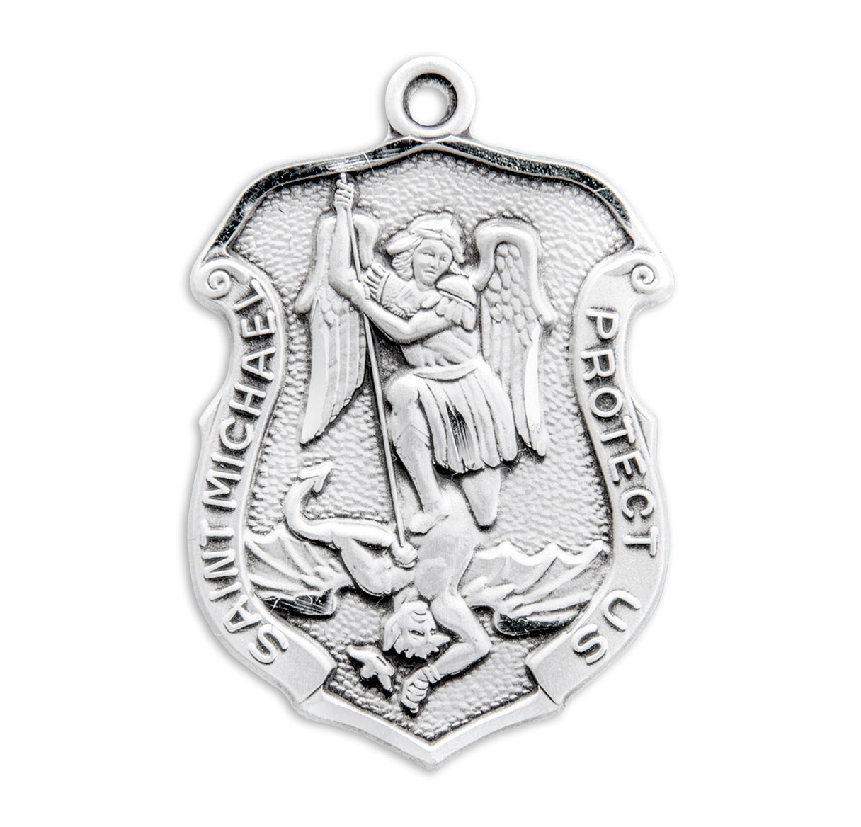 Saint Michael Sterling Silver Badge Medal