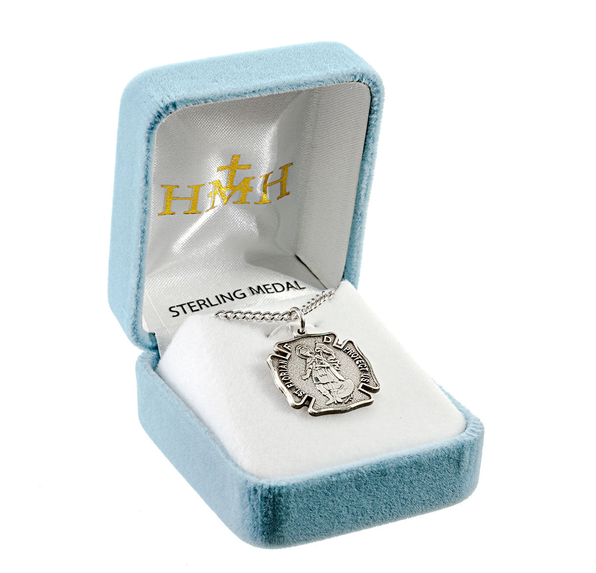 Saint Michael Oval Sterling Silver Medal