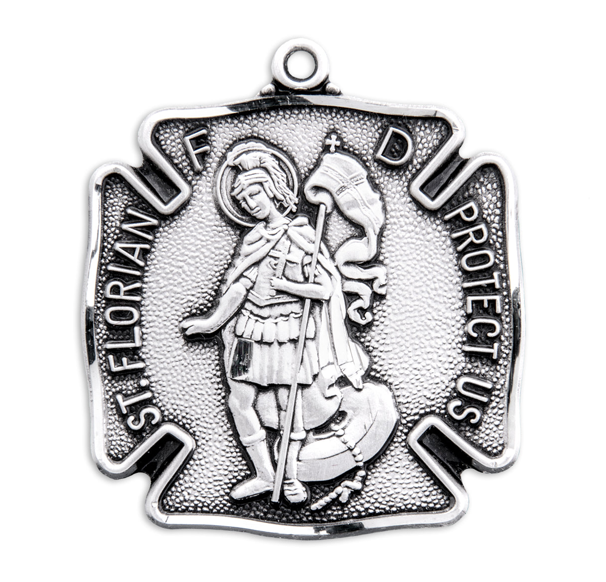 Saint Florian Sterling Silver Firefighters Medal