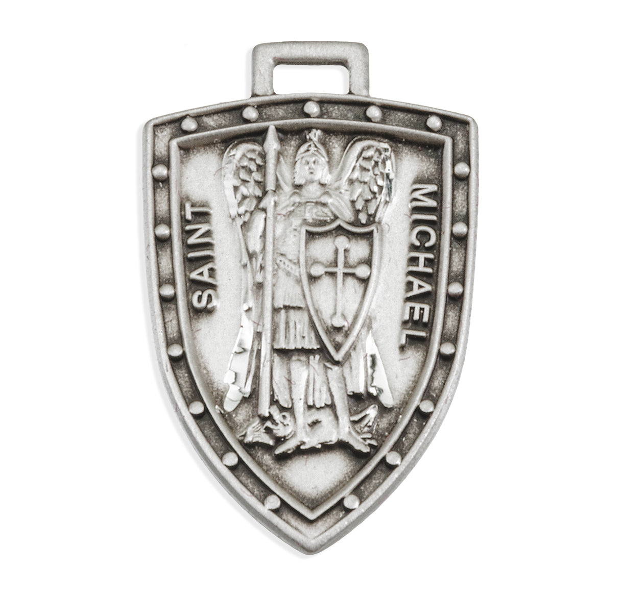 Saint Michael Sterling Silver Shield Medal