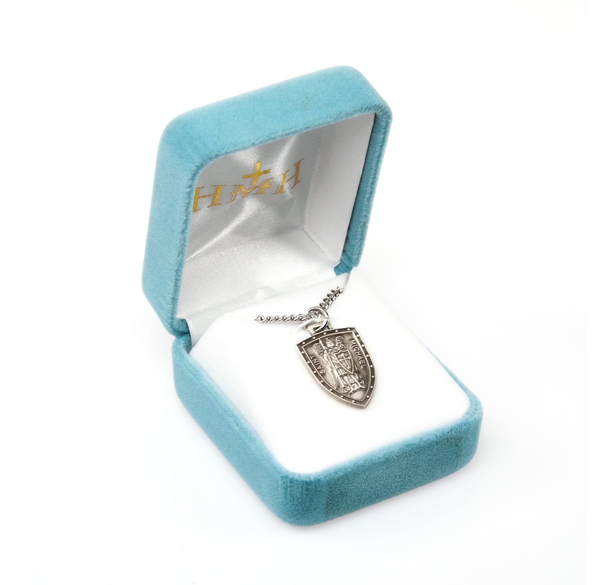 Saint Michael Sterling Silver Shield Medal