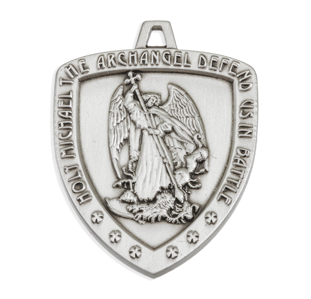 Saint Michael Sterling Silver Shield Medal