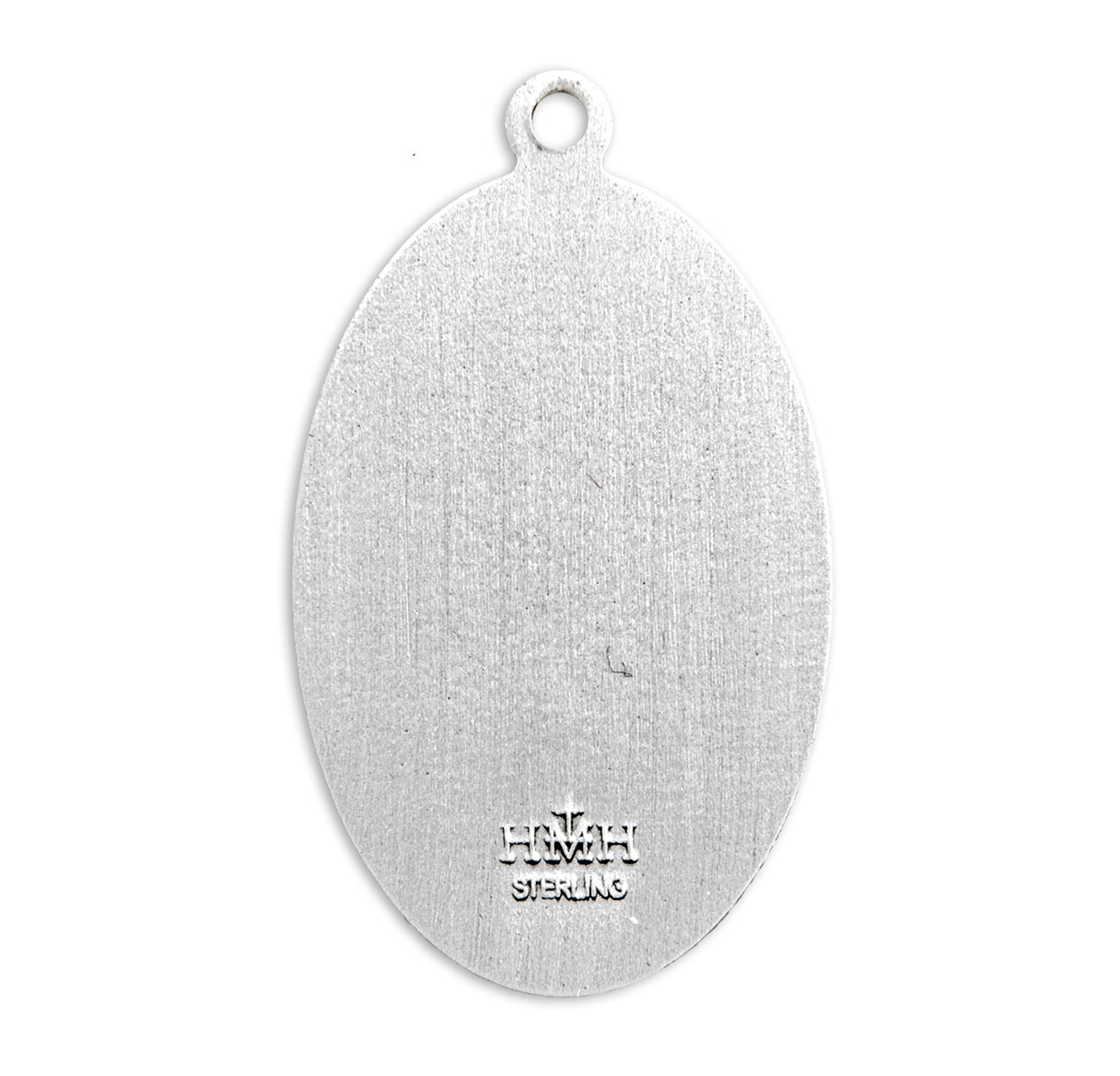 Saint Michael Archangel Oval Sterling Silver Medal
