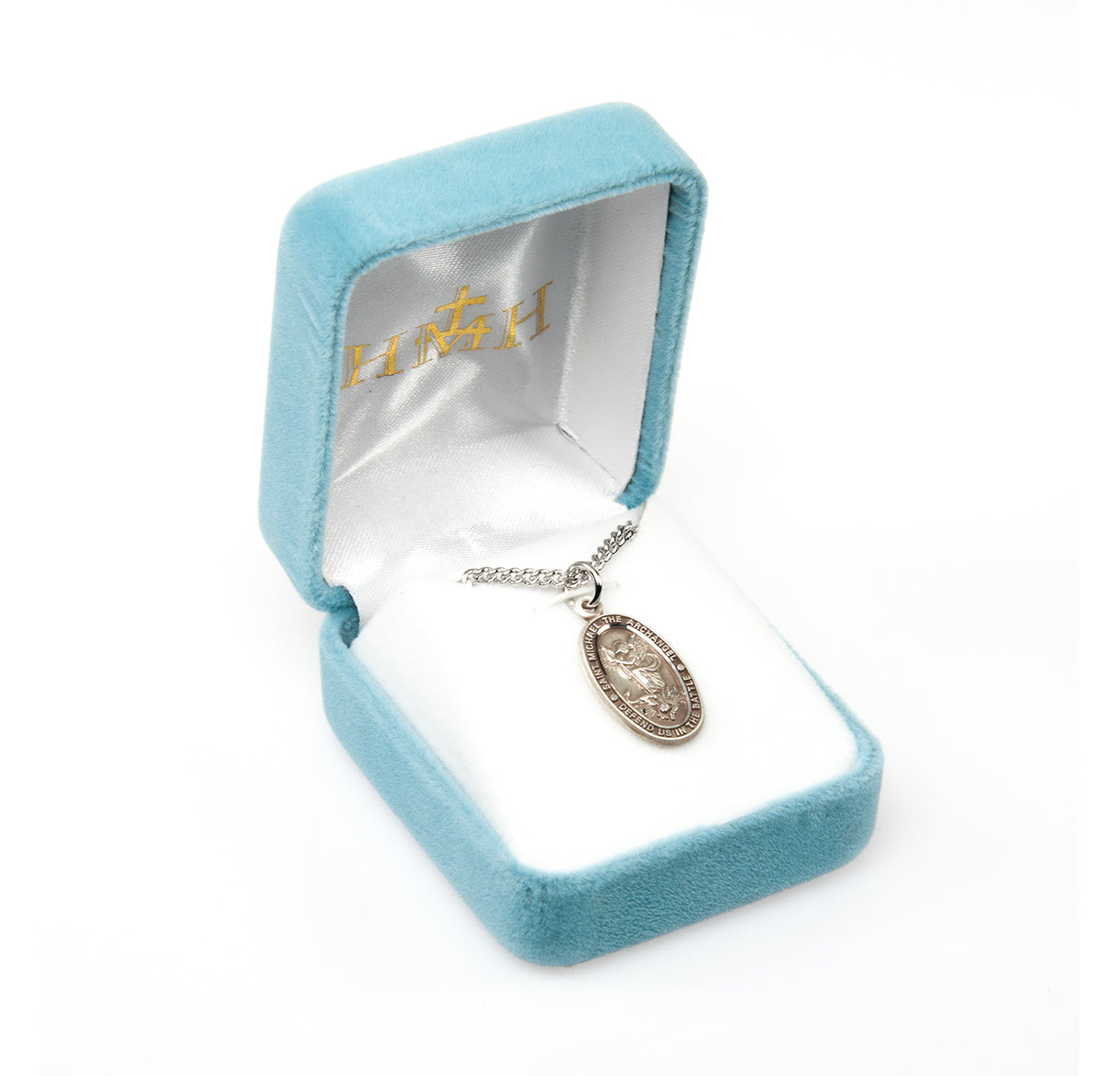 Saint Michael Oval Sterling Silver Medal