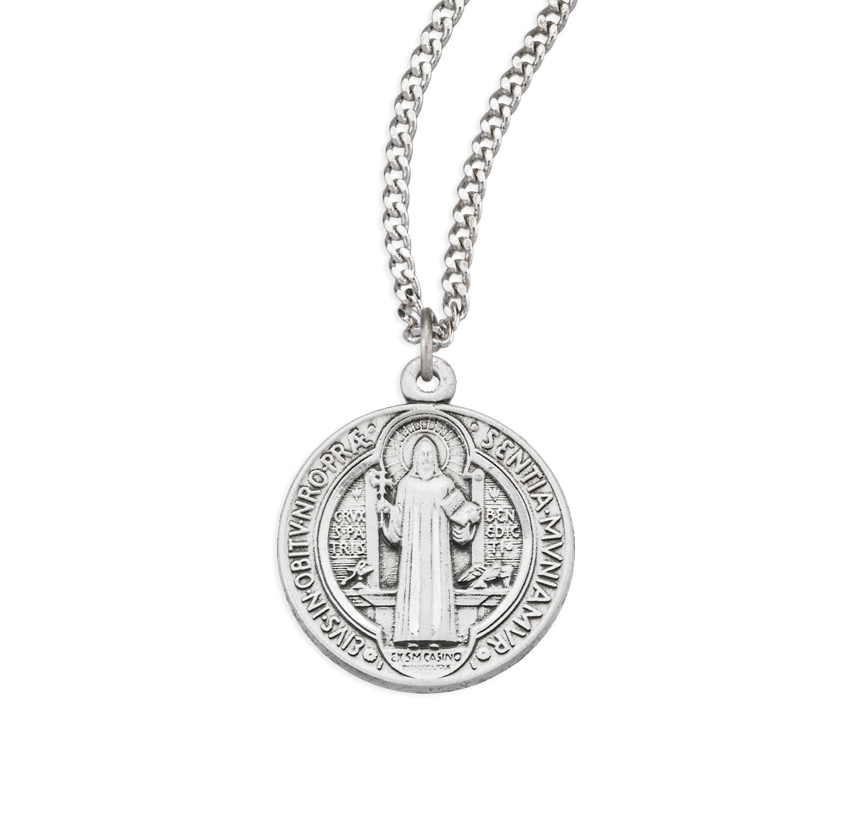 Saint Benedict Round Jubilee Sterling Silver Medal