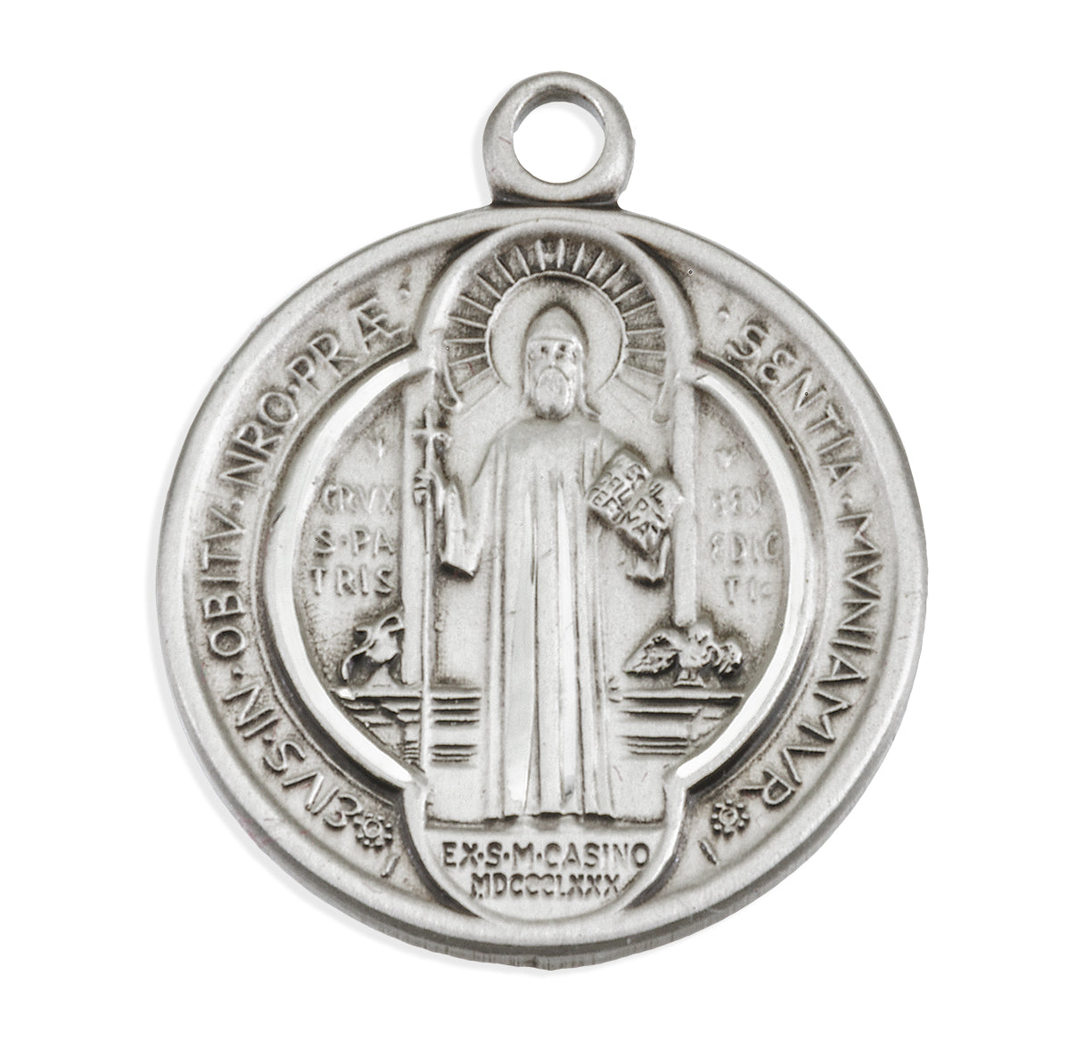 Saint Benedict Round Jubilee Sterling Silver Medal