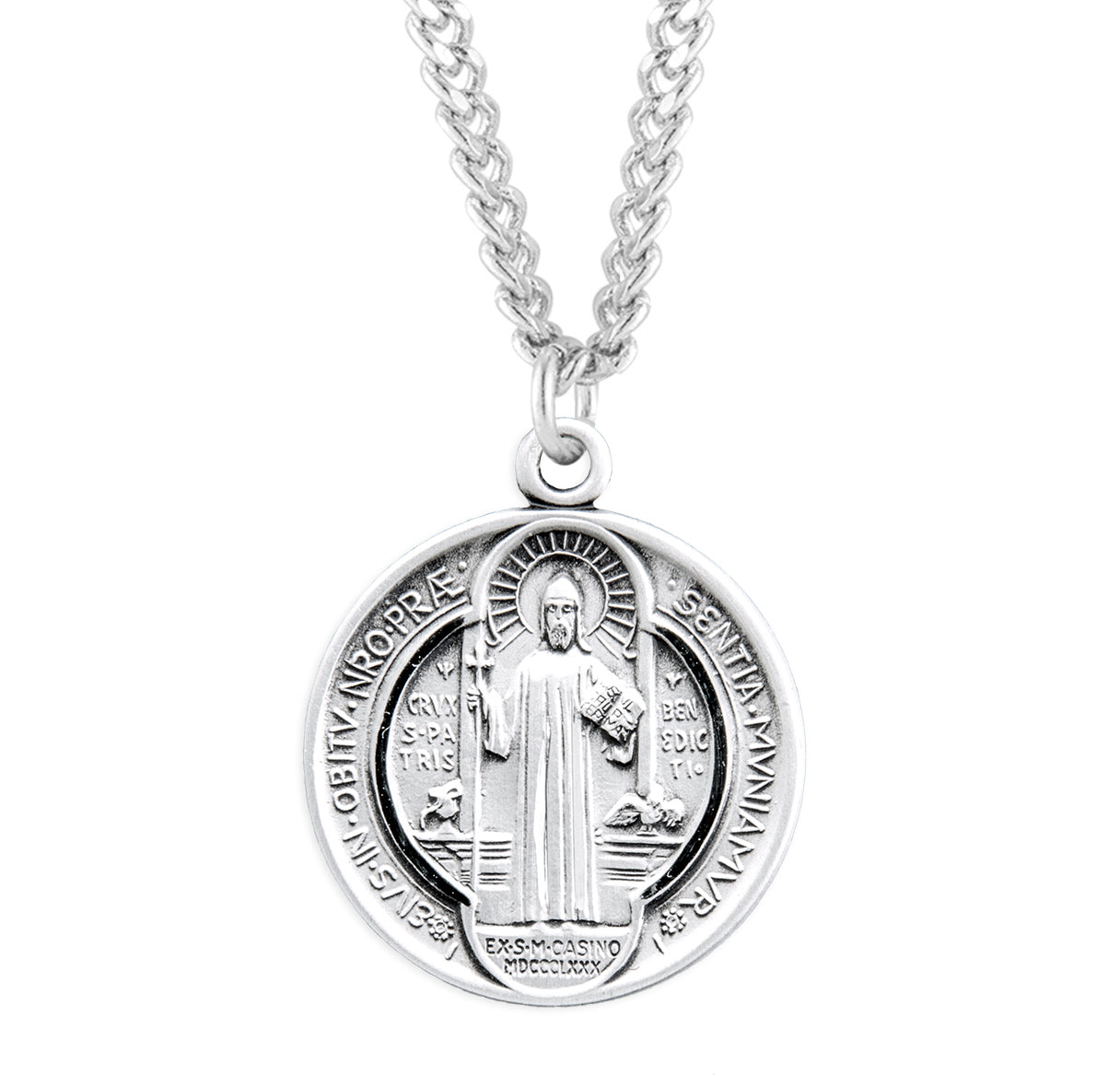 Saint Benedict Round Jubilee Sterling Silver Medal