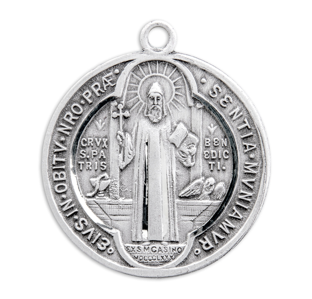 Saint Benedict Round Jubilee Sterling Silver Medal