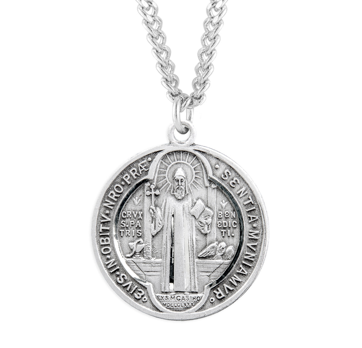 Saint Benedict Round Jubilee Sterling Silver Medal