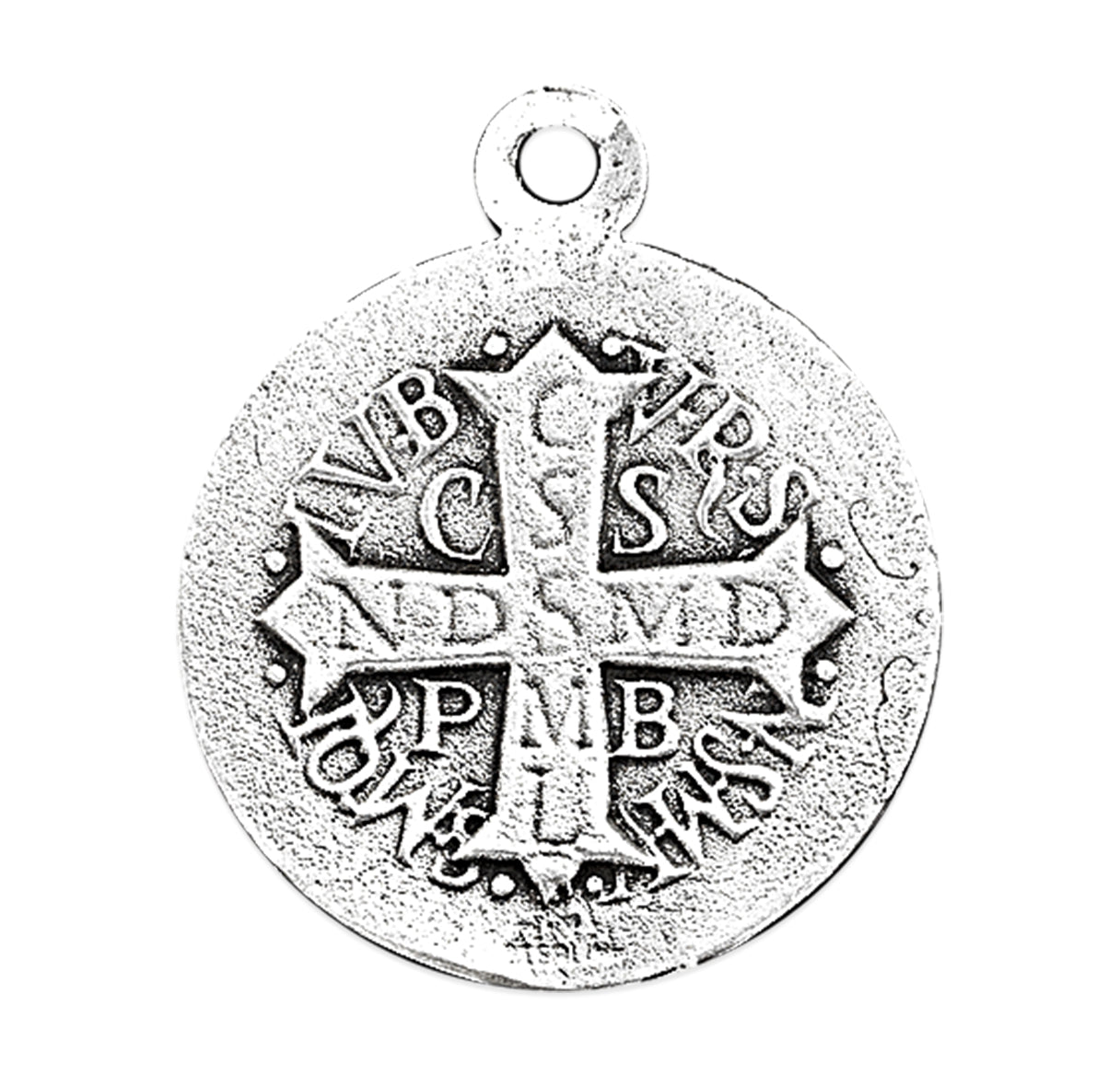 Saint Benedict Round Sterling Silver Medal