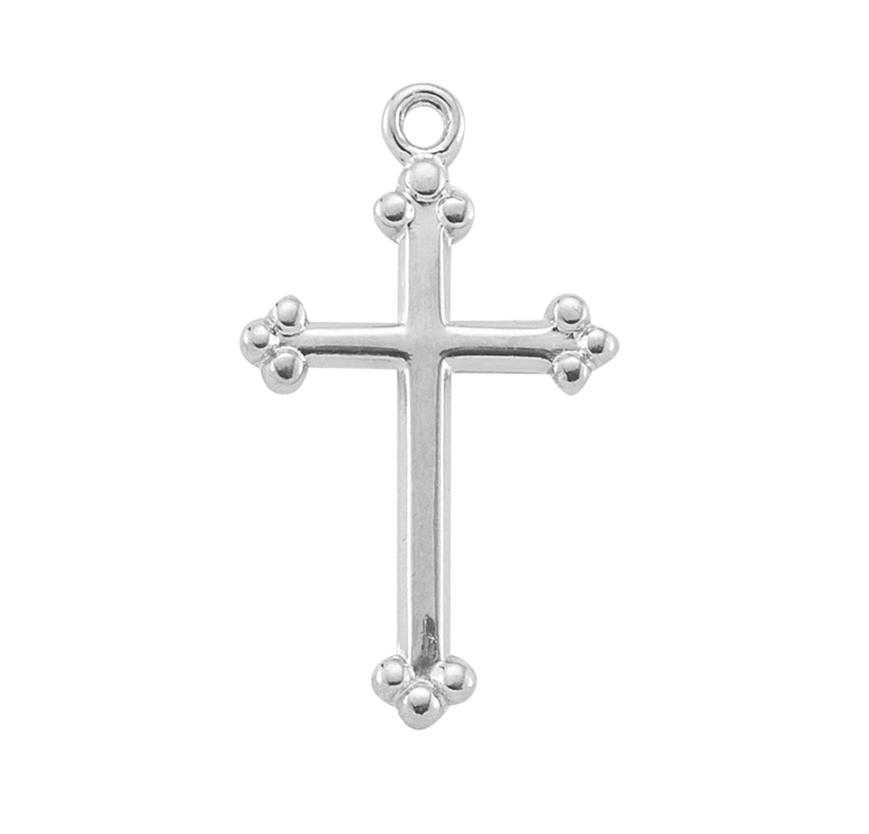 Sterling Silver Small Budded Cross