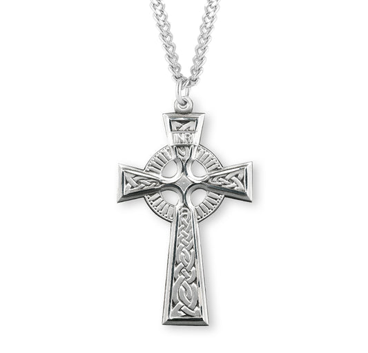 Sterling-Silver Irish Celtic cross Pendant
