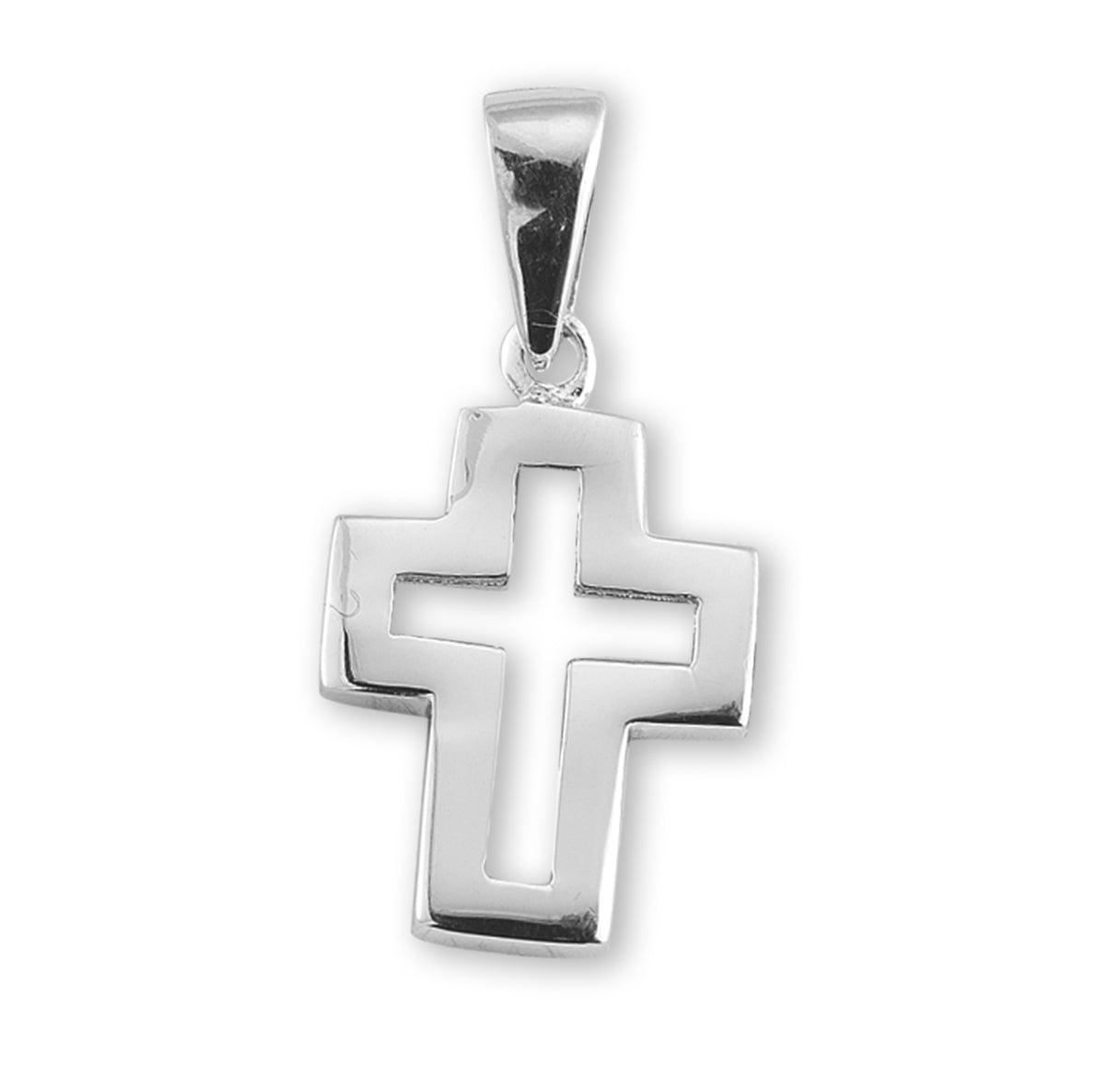 Sterling Silver Cut Out Cross