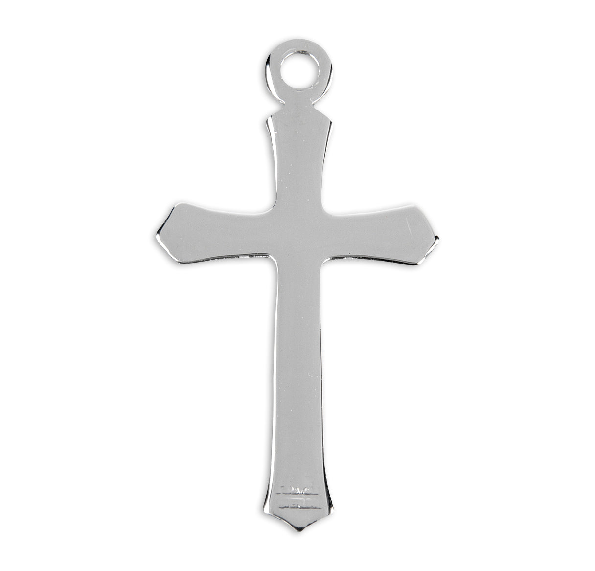 Sterling Silver Flower Tipped Cross