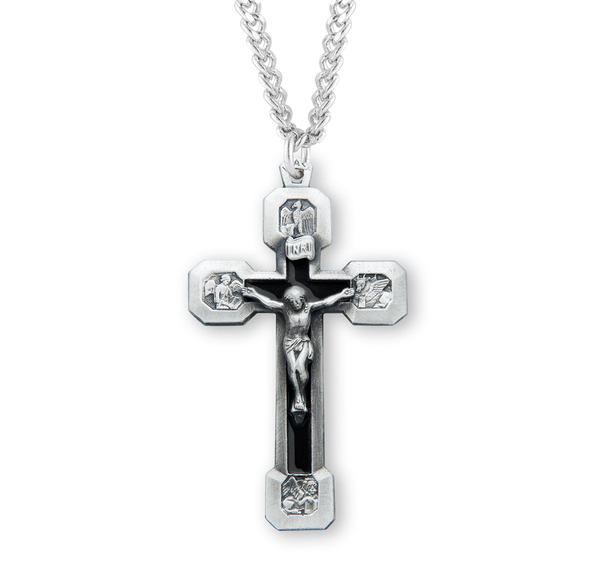 Four Evangelists Sterling Silver Crucifix