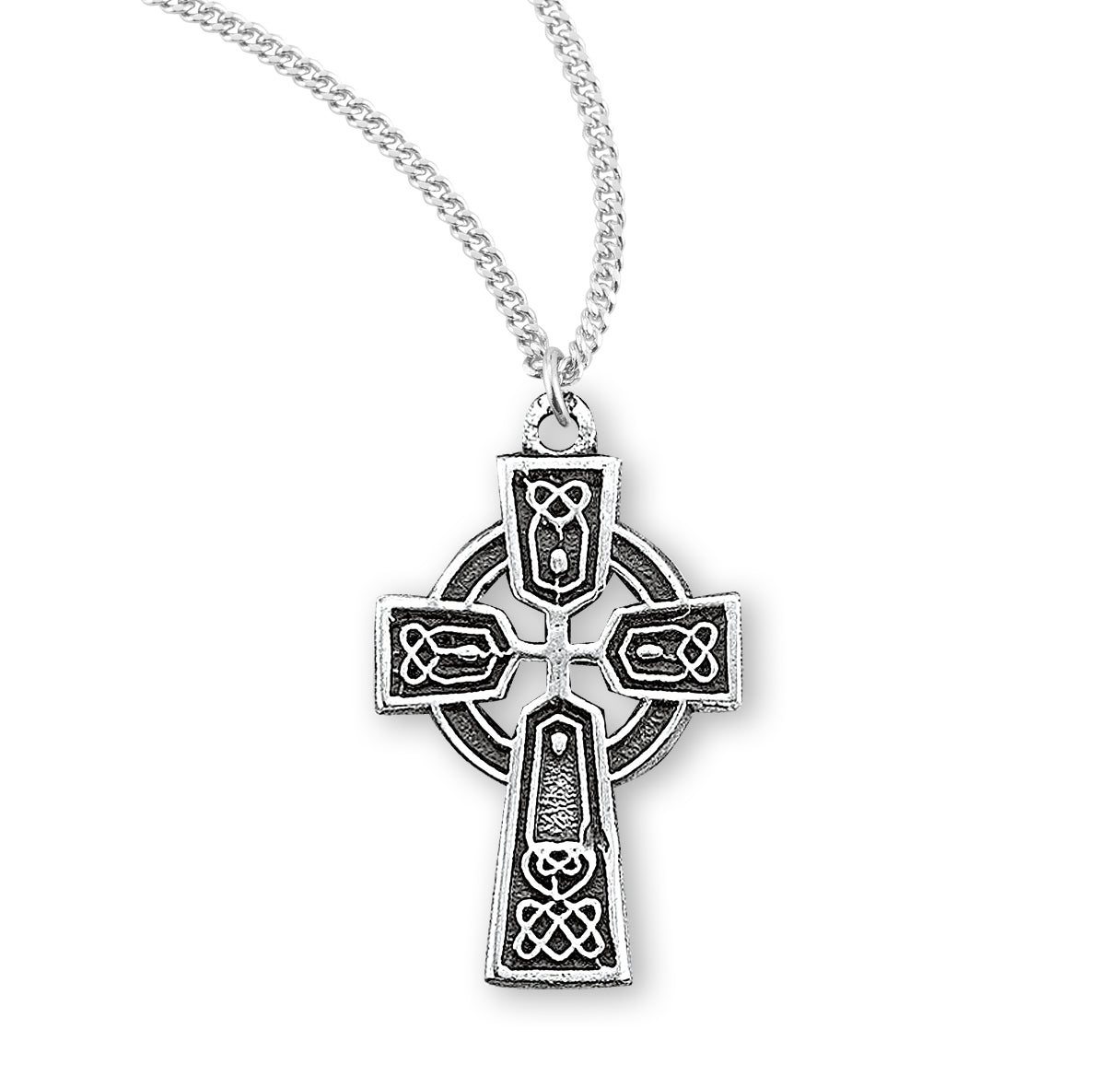 Sterling Silver Irish Celtic cross Pendant