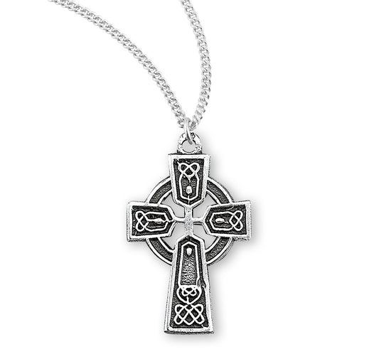 Sterling Silver Irish Celtic cross Pendant