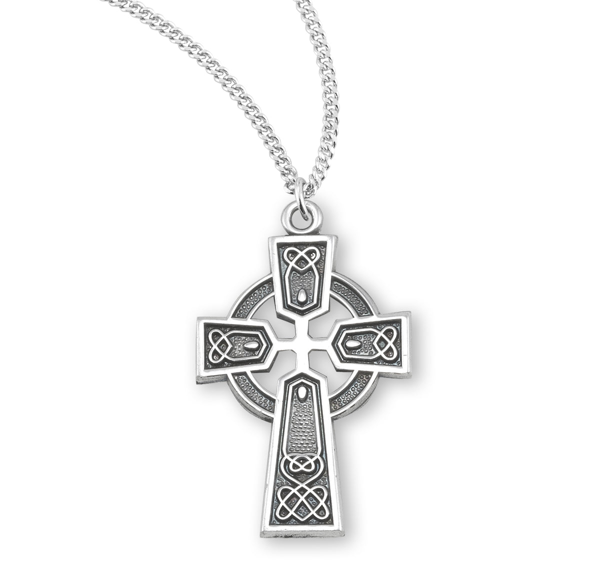 Sterling Silver Irish Celtic cross Pendant
