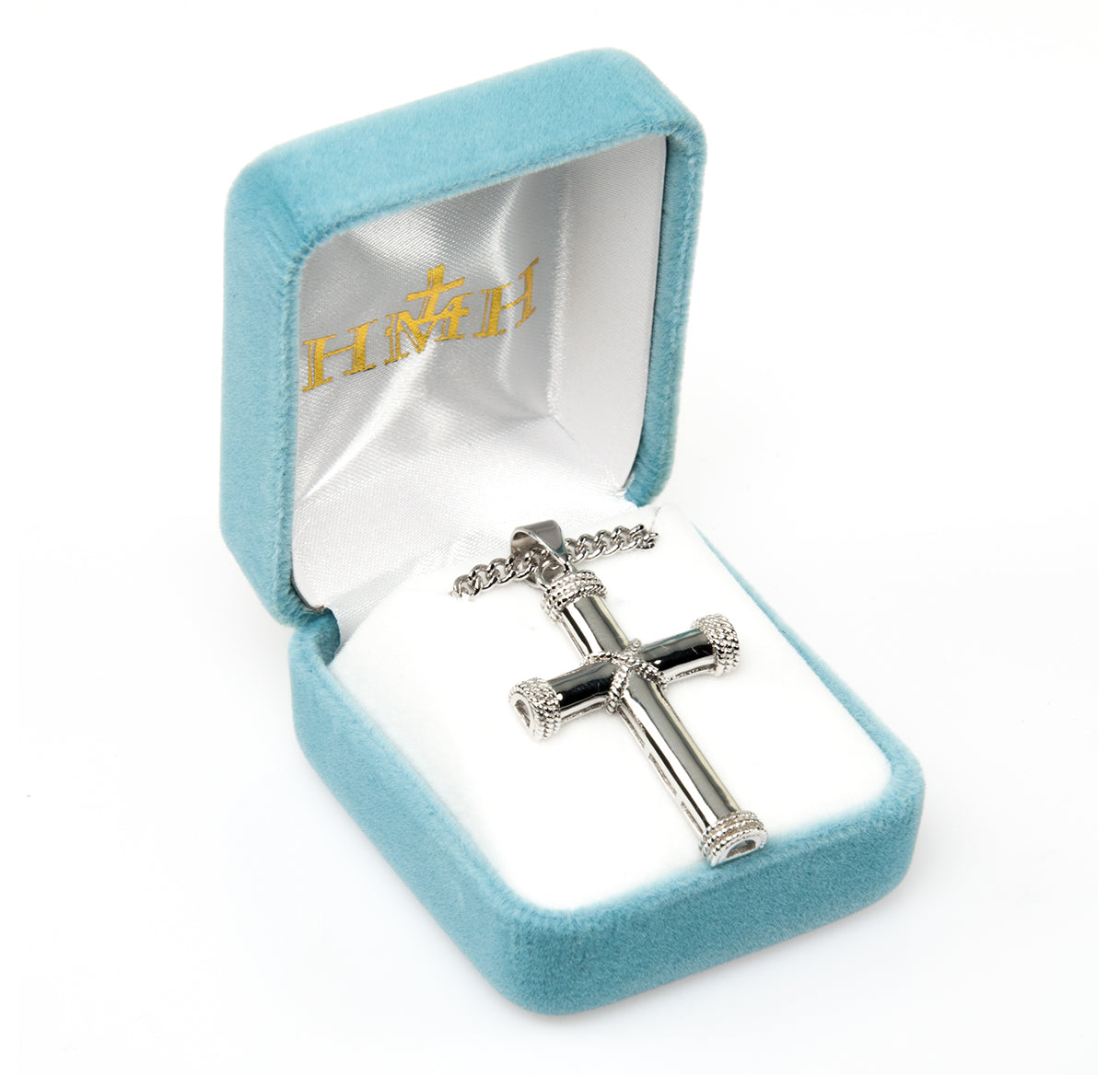 Sterling Silver Wide Wheat Cross