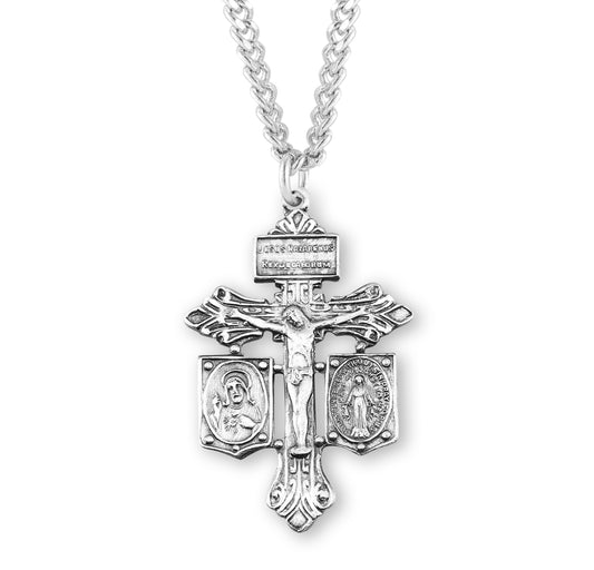 Sterling Silver Pardon Crucifix-Combination Medal