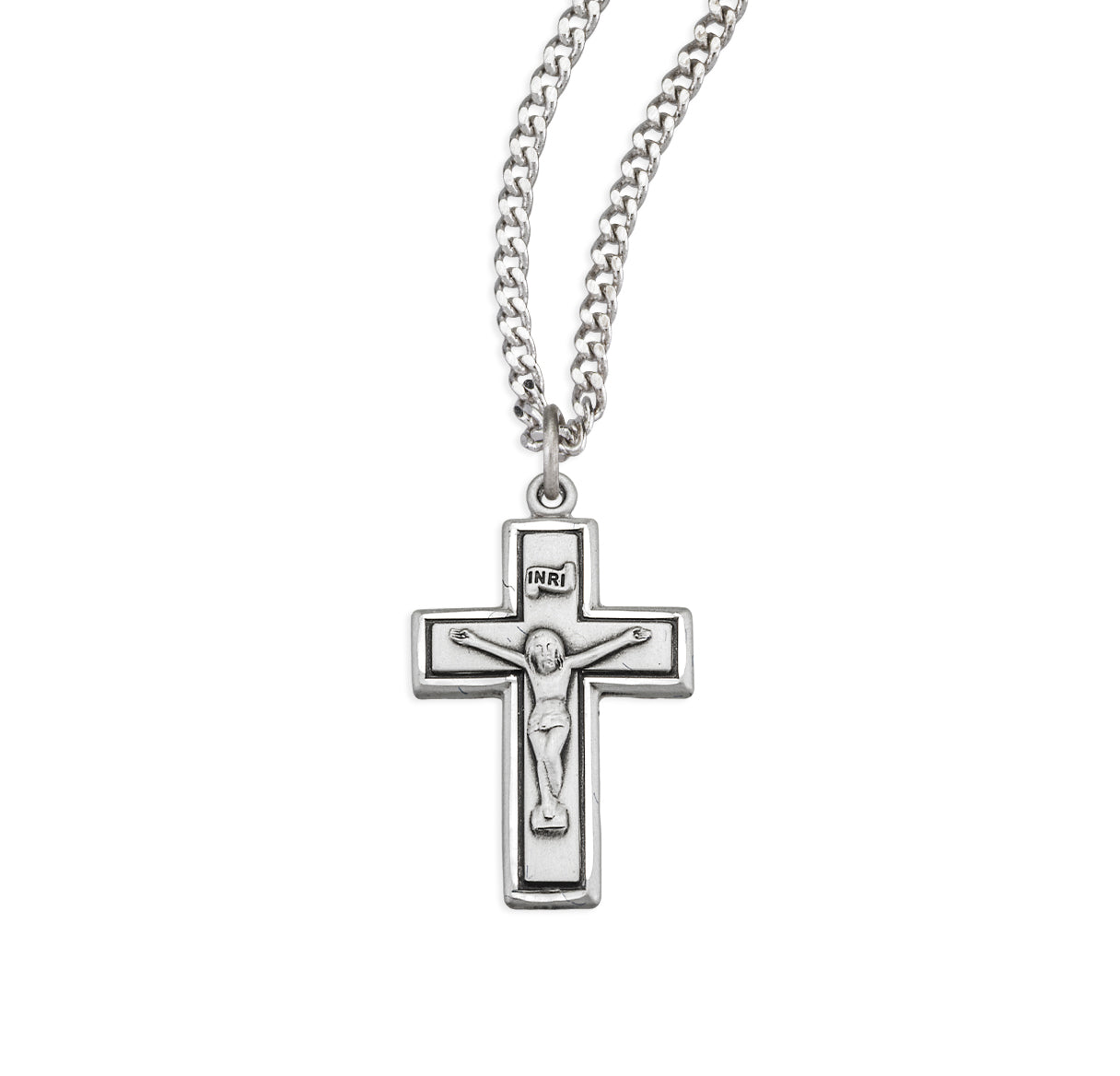 Sterling Silver Wide Crucifix