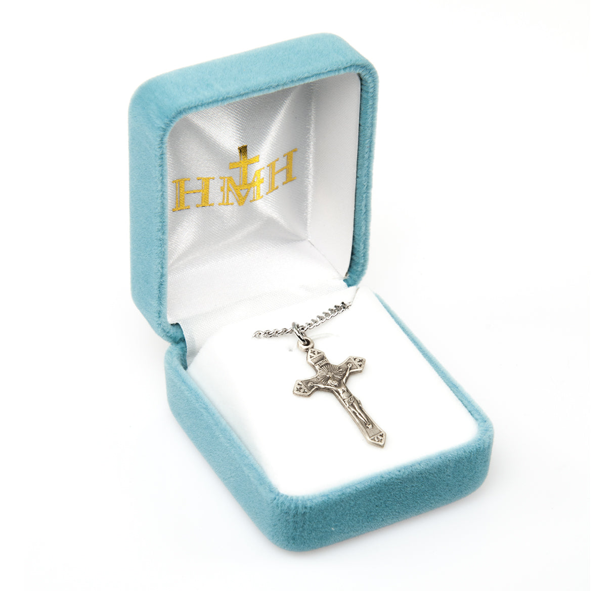 Sunburst Sterling Silver Crucifix