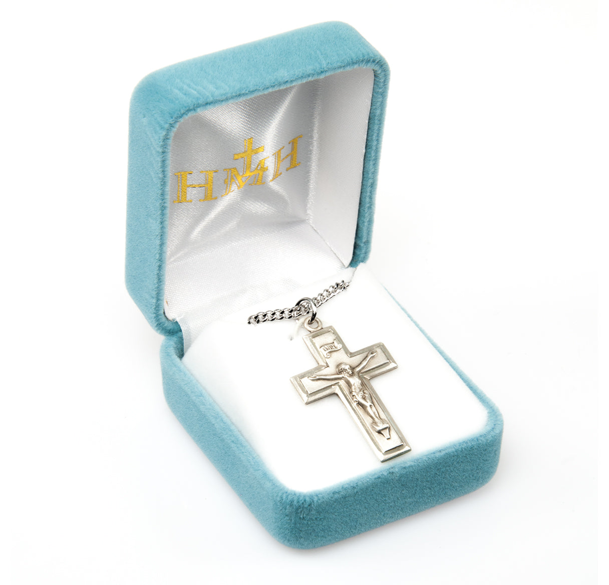 Sterling Silver Engraved Wide Cross Crucifix