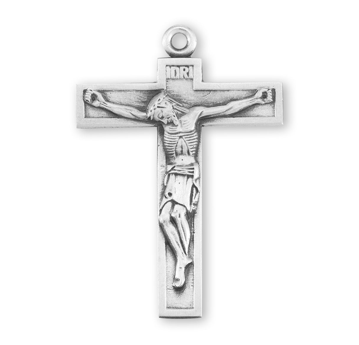 Short Top Sterling Silver Crucifix