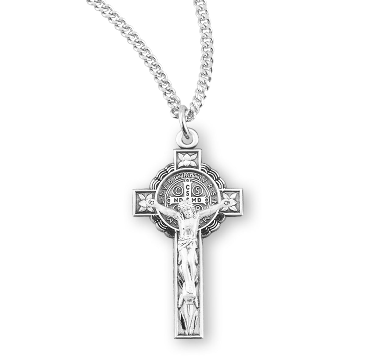 Saint Benedict Jubilee Sterling Silver Medal/Crucifix