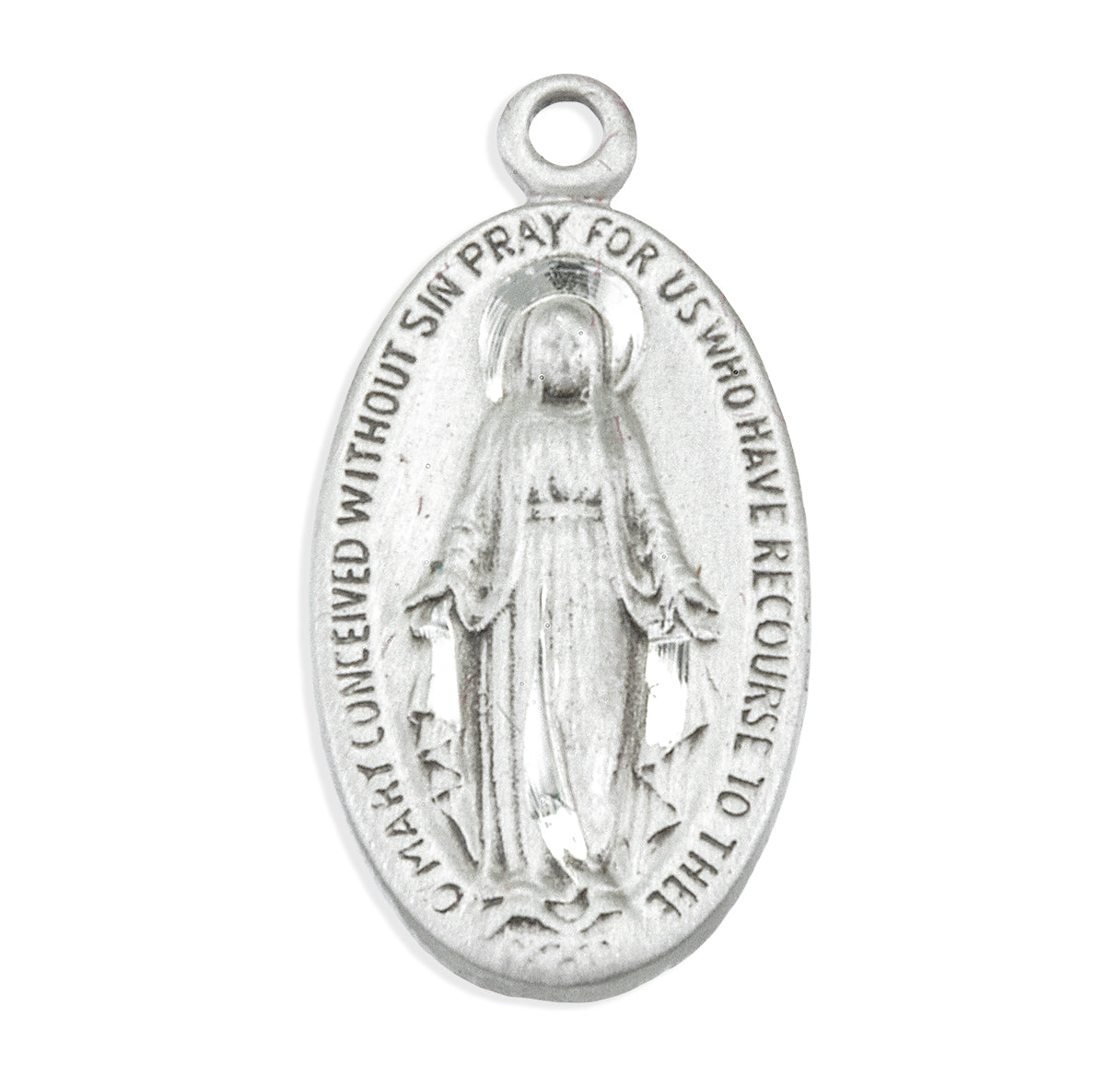 Sterling Silver Oval Miraculous Medal