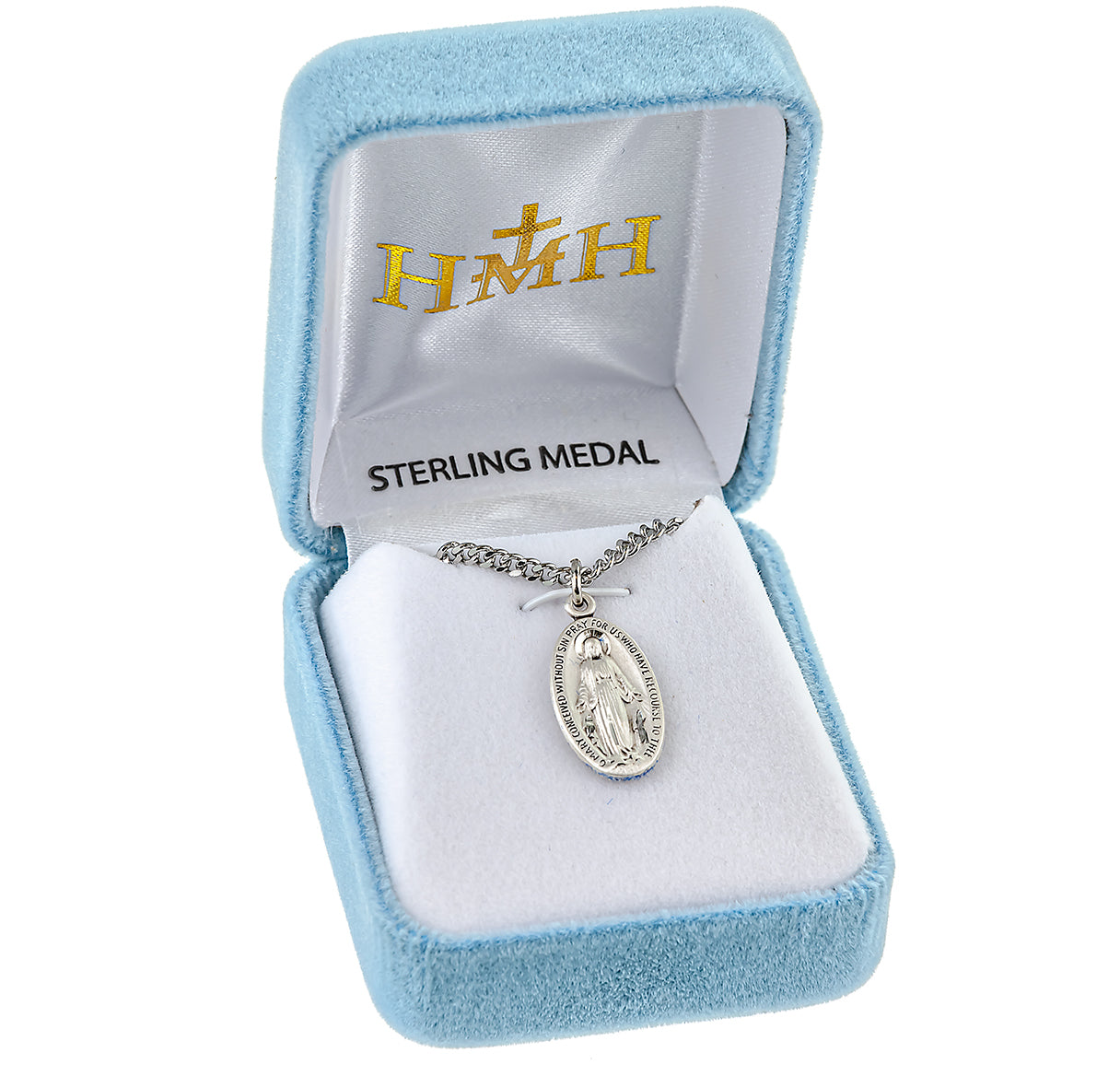 Sterling Silver Oval Miraculous Medal